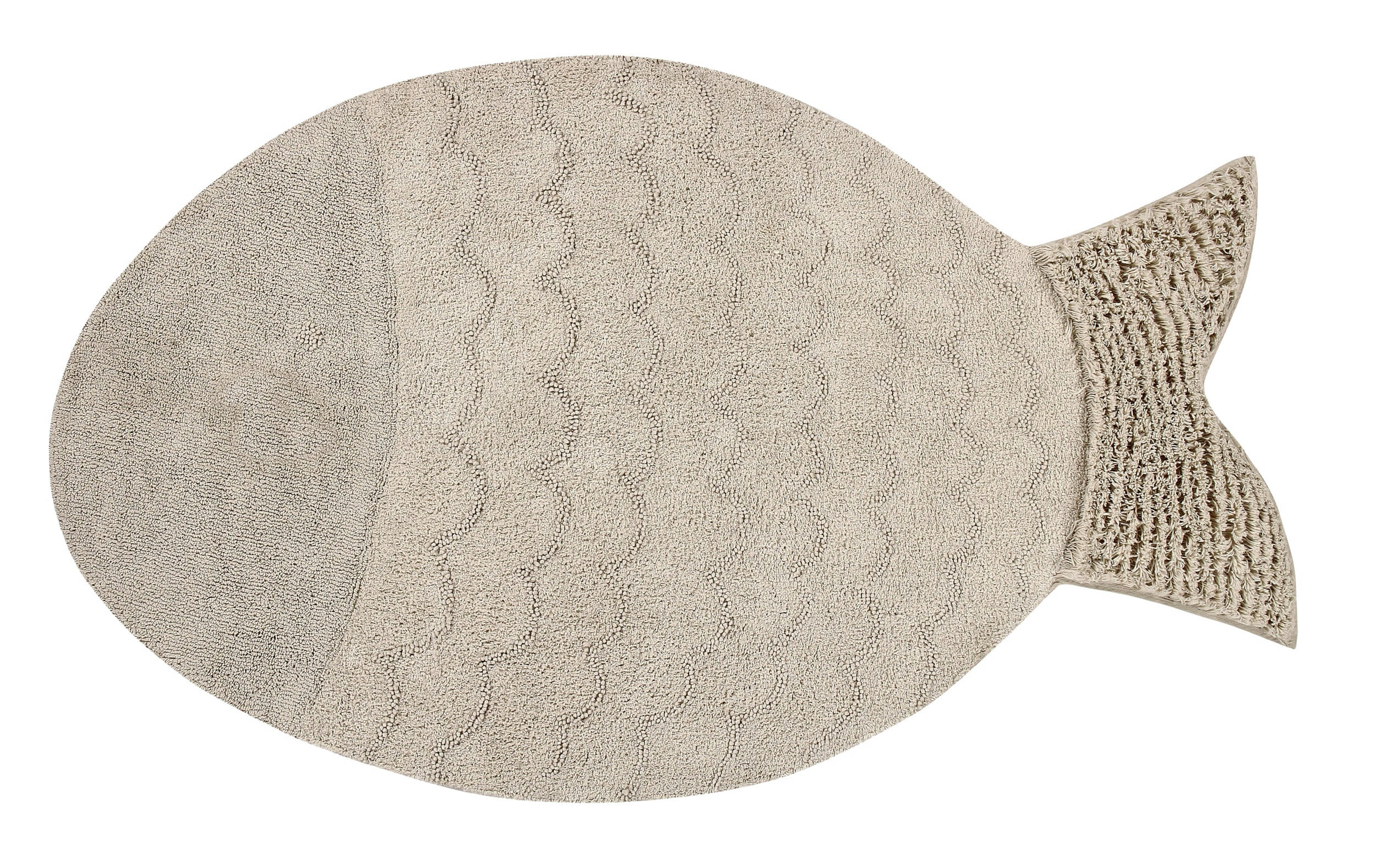 POISSON - Tapis poisson beige 110x180