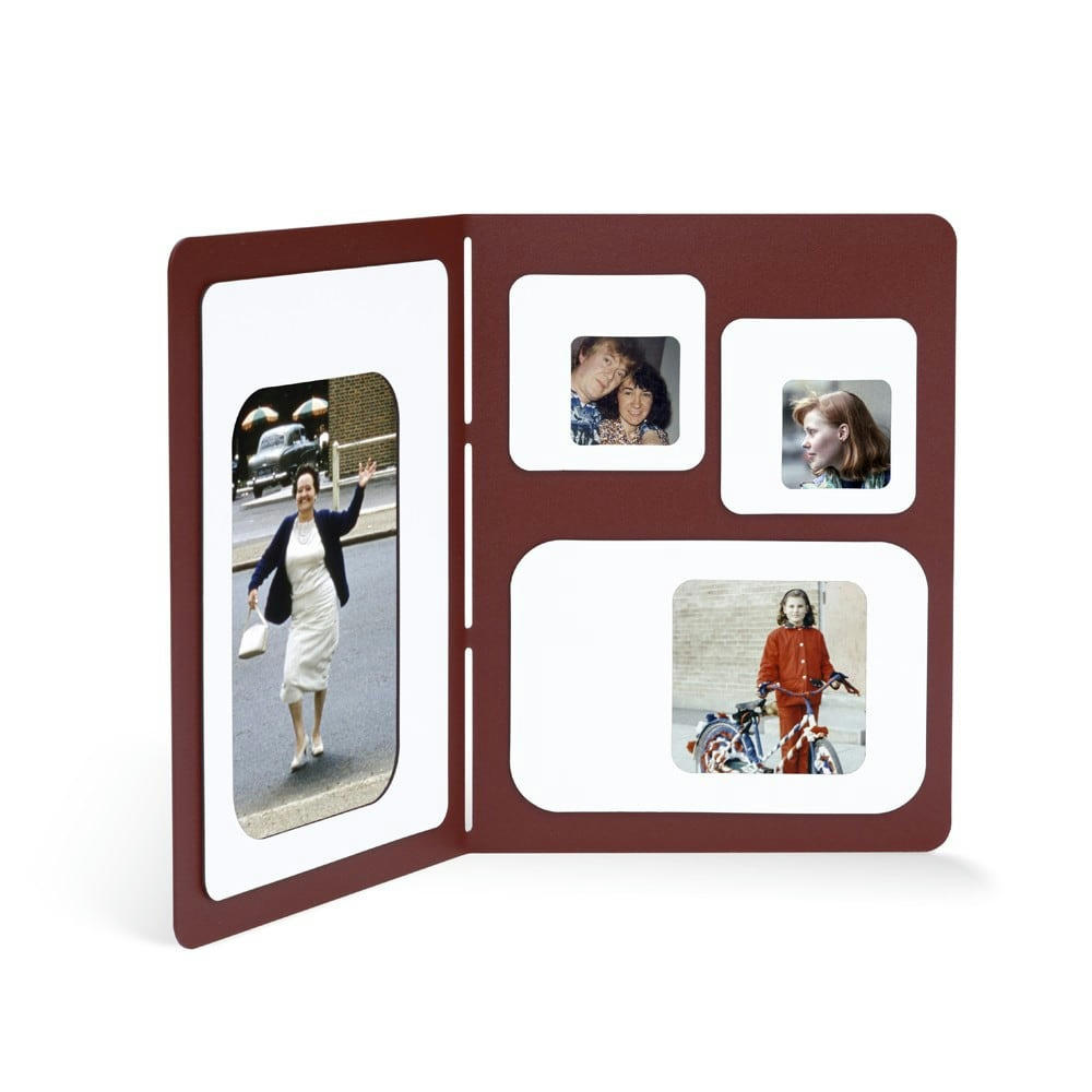 - Porte photos c4 acier oxyde rouge