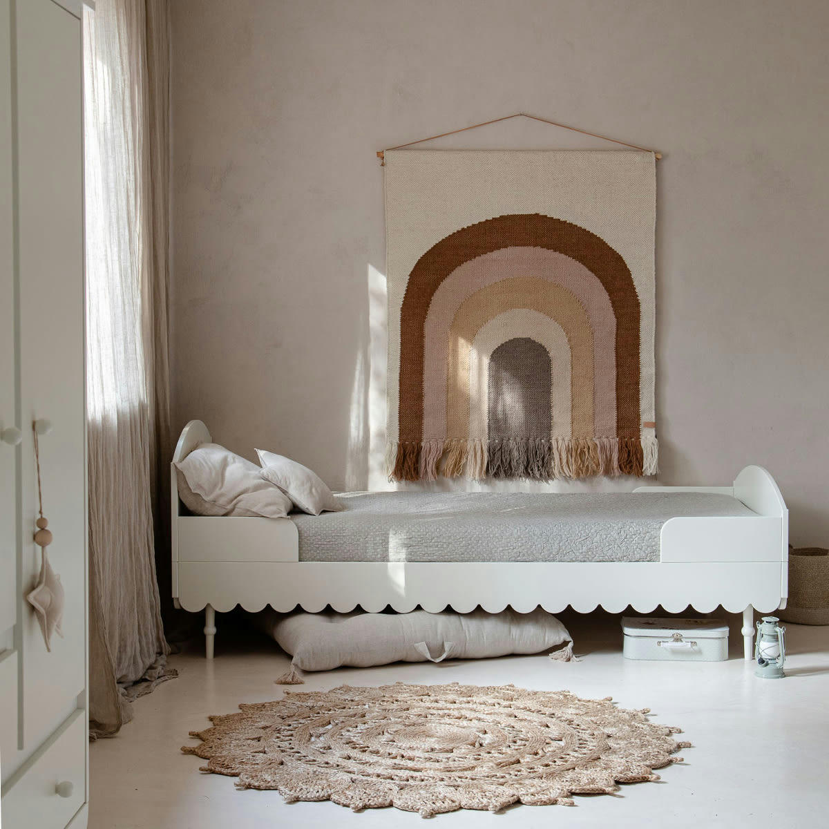 BABUSHKA - Lit 90x200 sommier inclus blanc