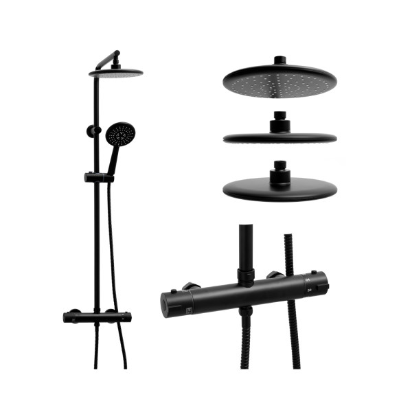 Zestaw prysznicowy ENZA20 - Yoka Home natynkowy z deszczownicą 20 cm