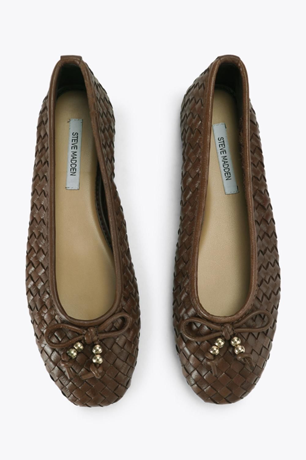STEVE MADDEN Divy Dark Brown' Leather Flats