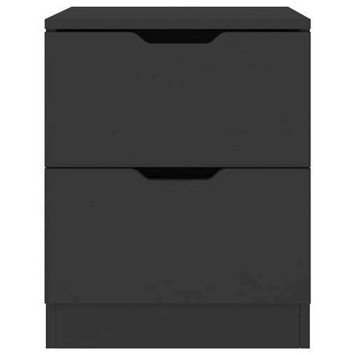 NNEVL Bedside Cabinets 2 pcs Black 40x40x50 cm Chipboard