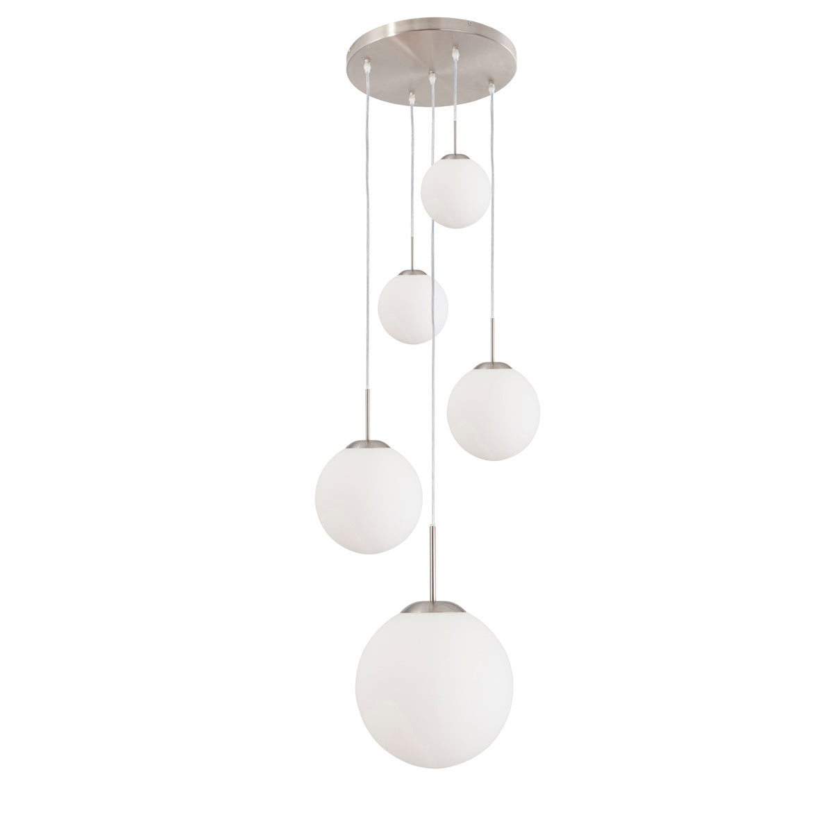 Anne Light & home hanglamp bollique - 5 lichts - 63x 375 cm - mat chroom