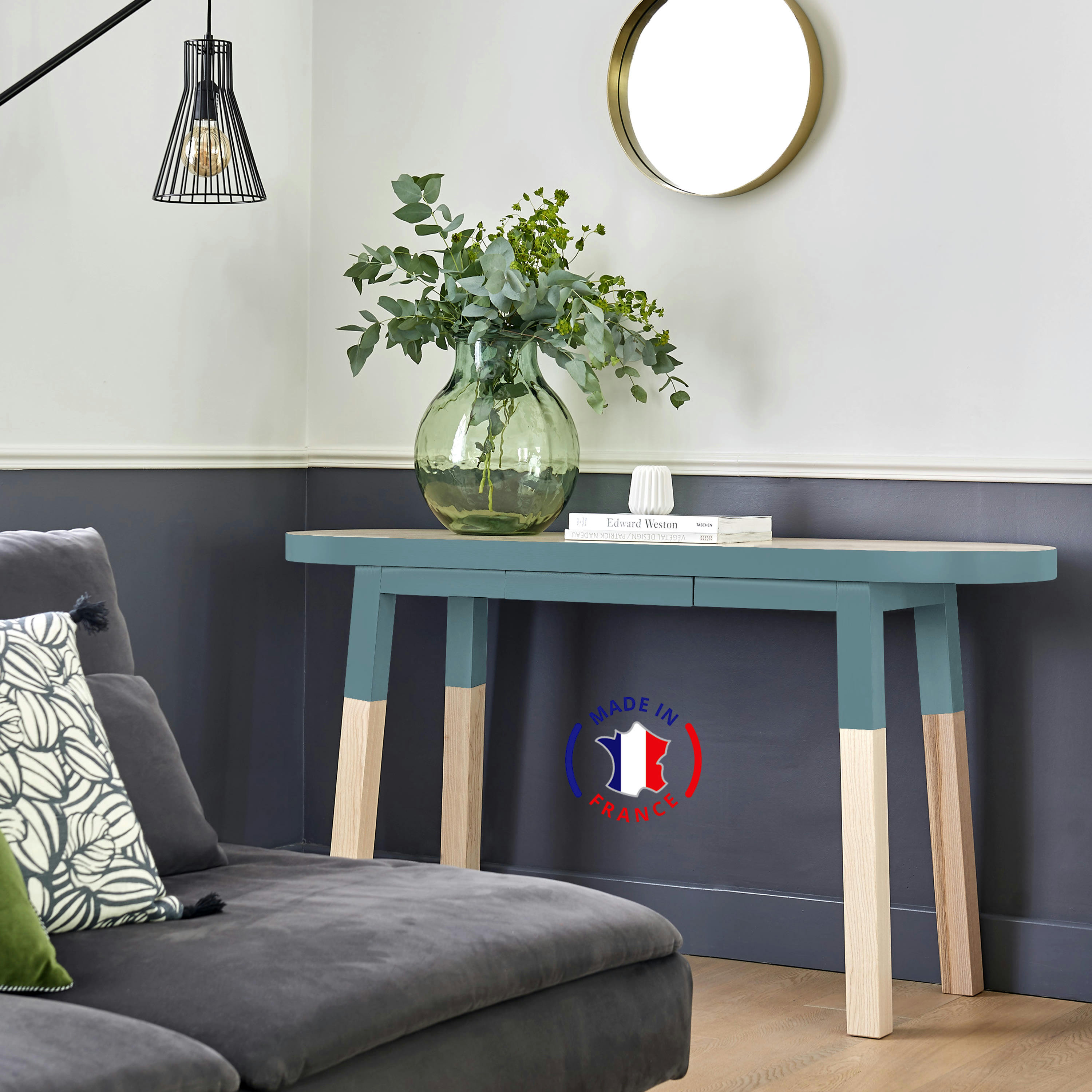 EGEE - Console ovale 140 cm, 100% frêne massif