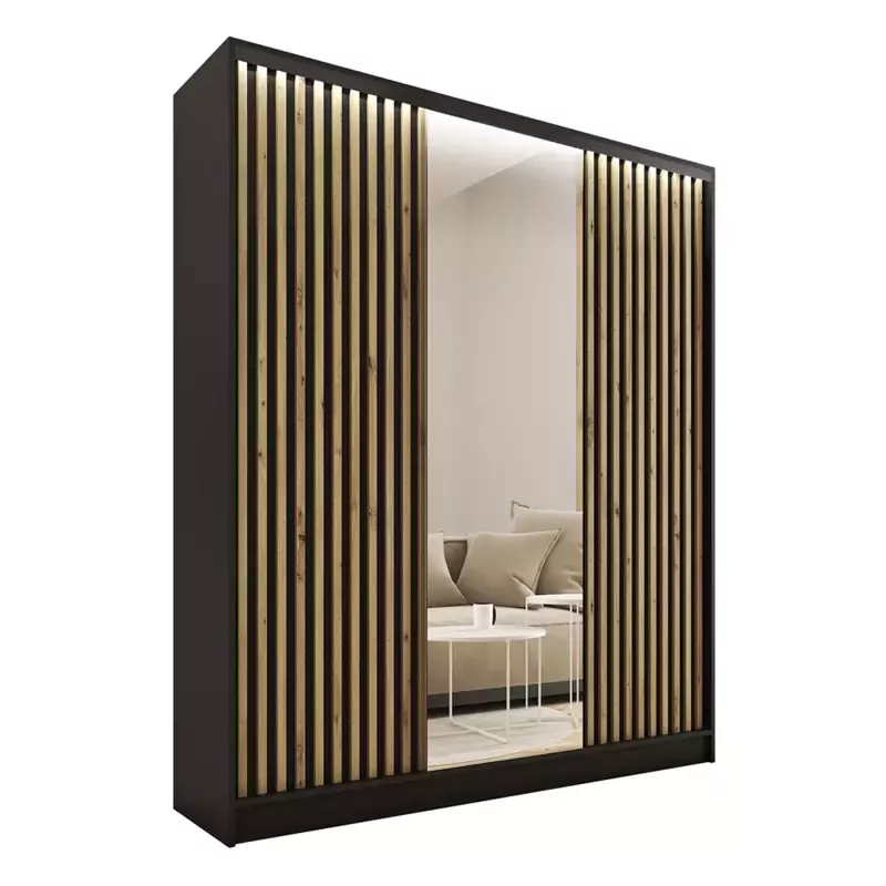 Szafa przesuwna z lustrem lamele 150 cm LOFT