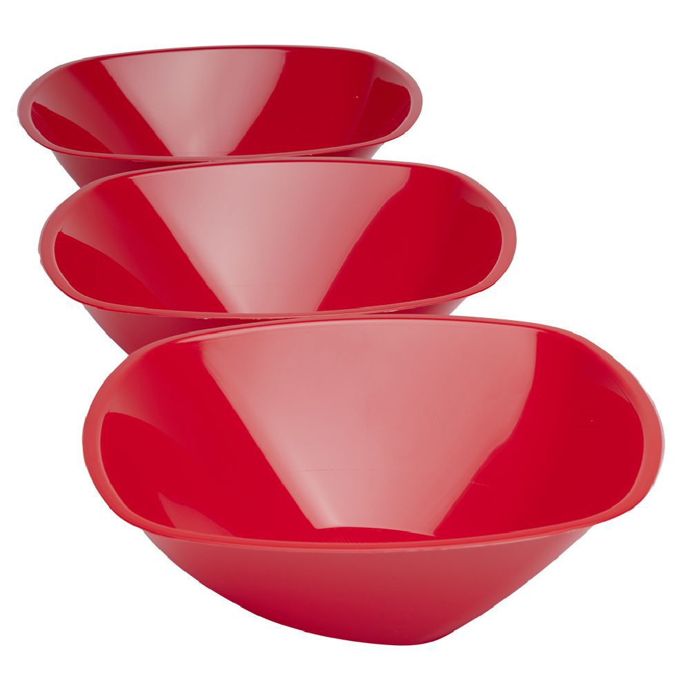 Saladier rouge réutilisable x3