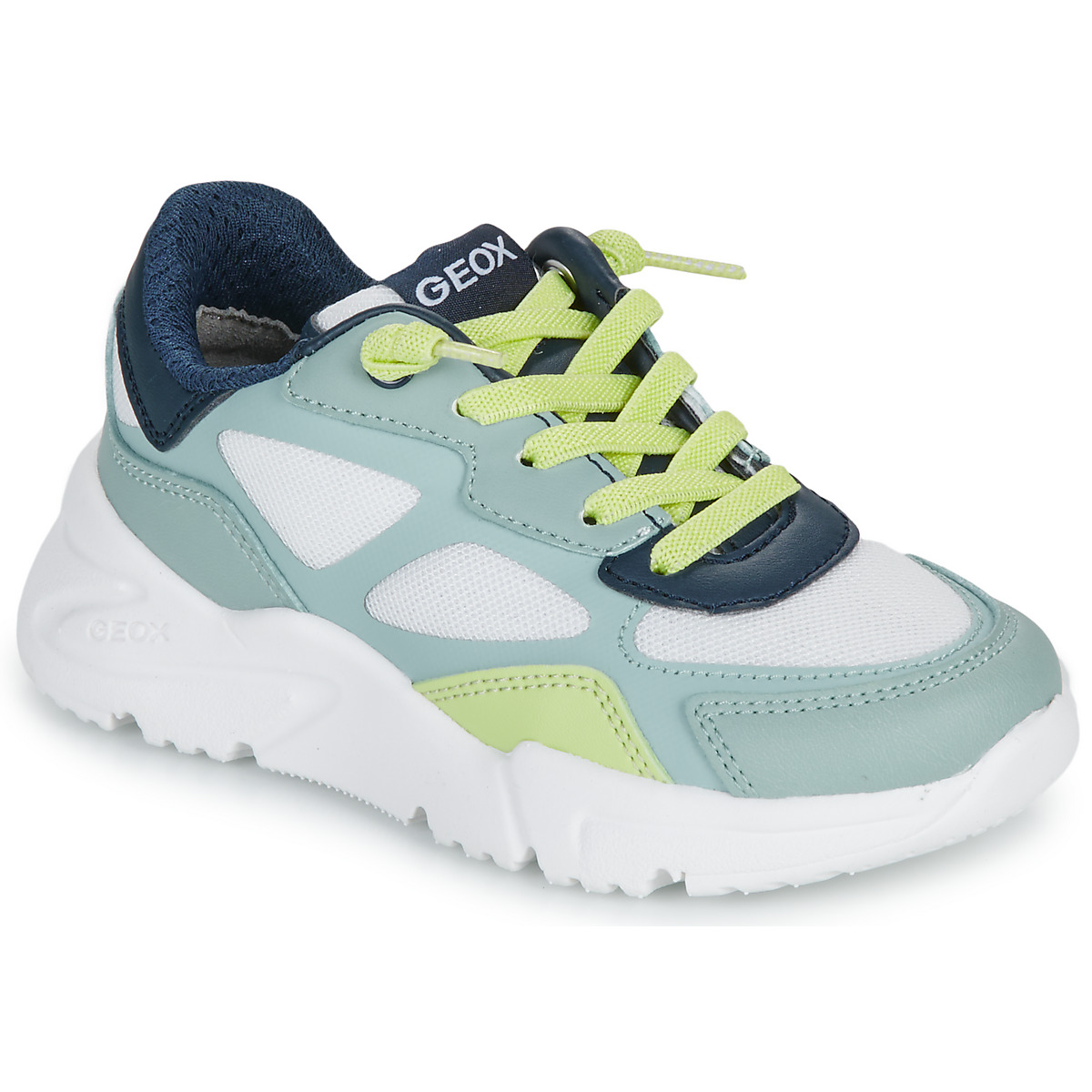 Geox - J LOFTUS BOY - White / Green / Marine