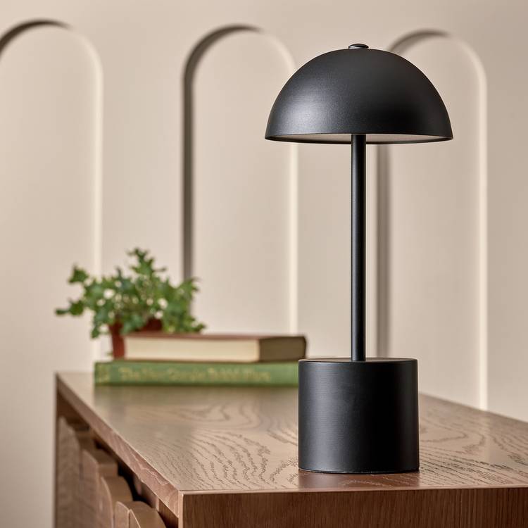Habitat Rechargeable Mushroom LED Table Lamp - Black
