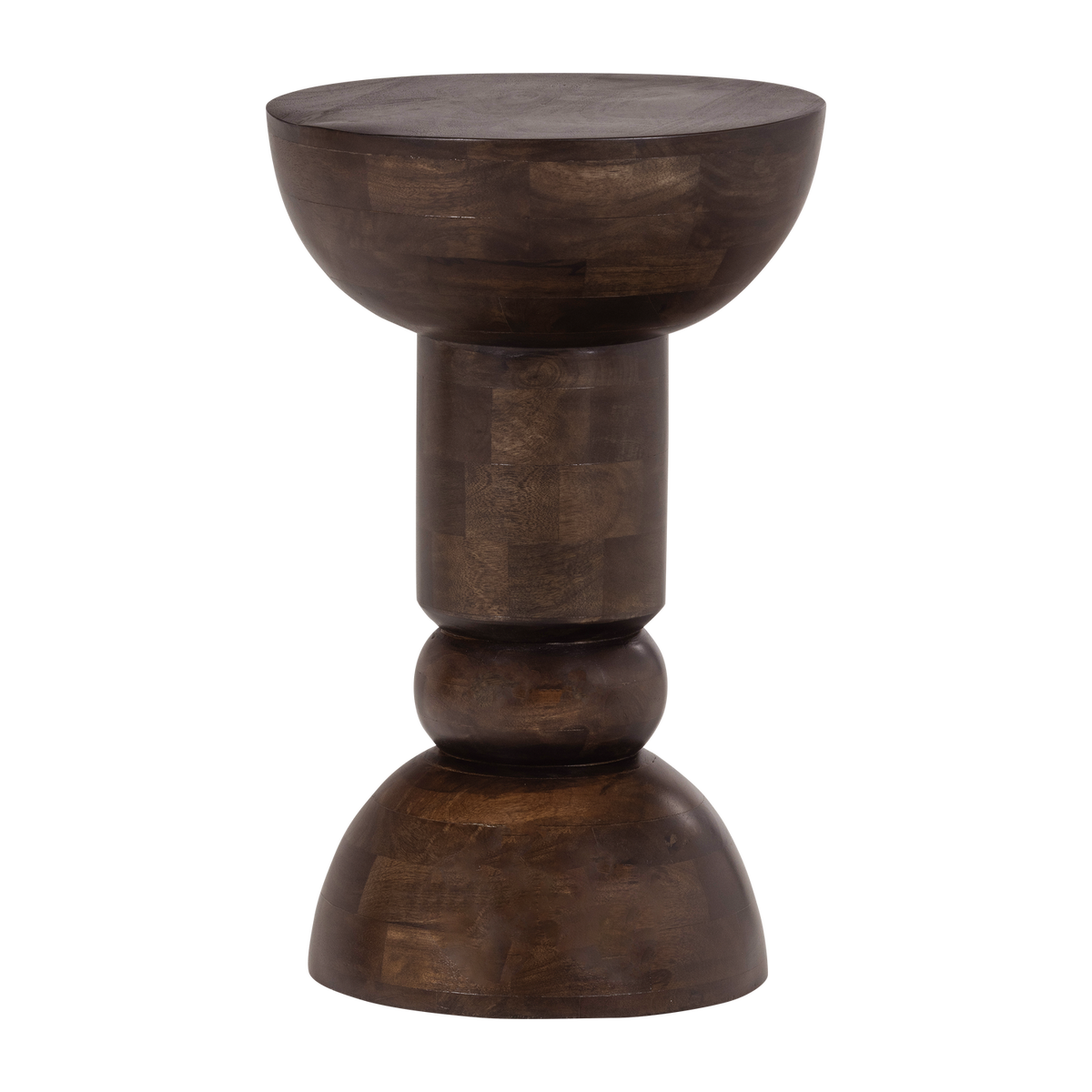 WOOOD bijzettafel Emel - Mangohout - Donkerbruin - 63x40x40