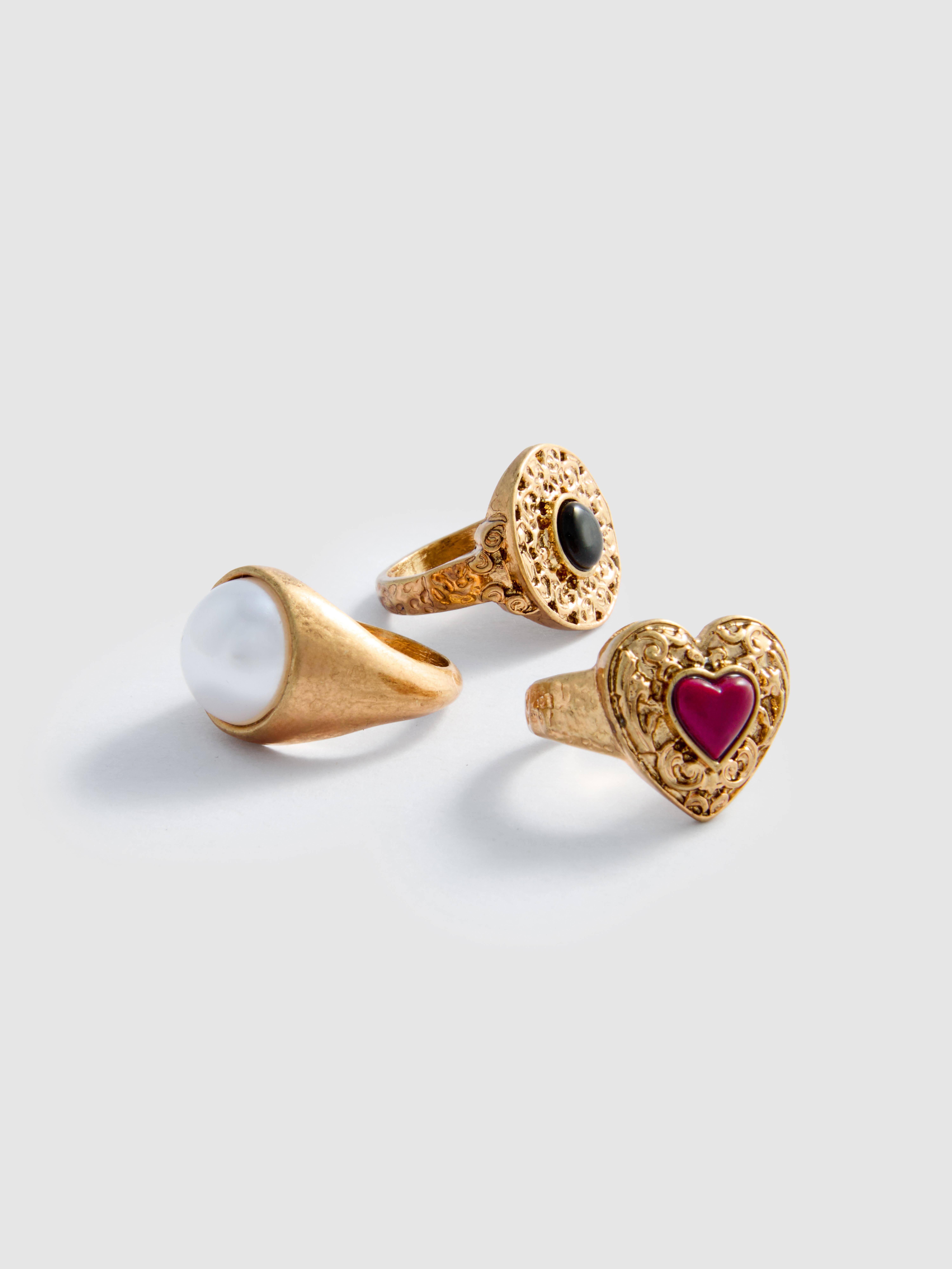 3pk Paula Echevarría Vintage Rings