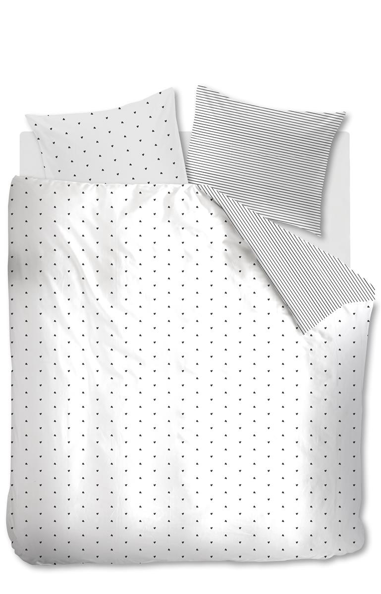 vtwonen dekbedovertrek Striped Love - 240x200/220 cm - wit