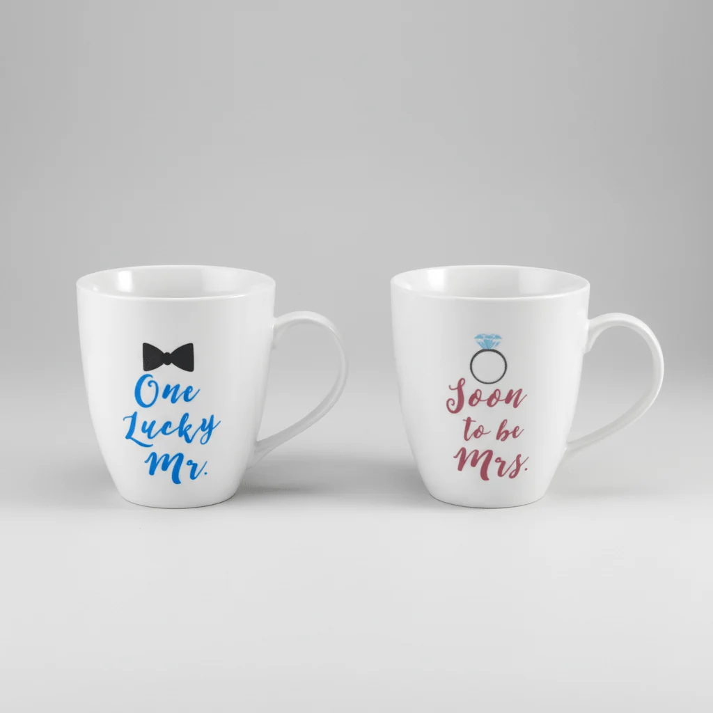 Sentiment Mugs Set of 2 Mr and Mrs Mugs