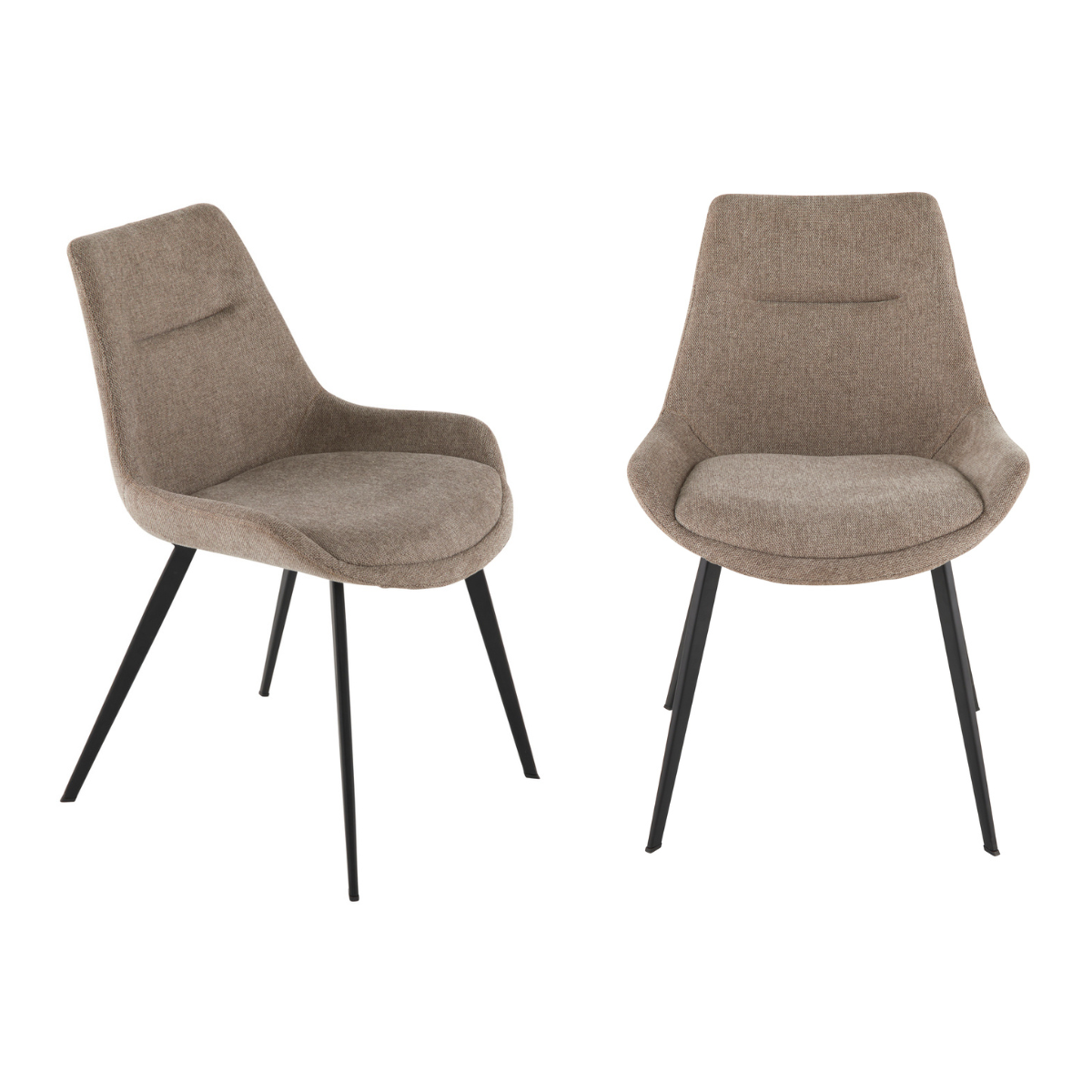 Signature - COLOMBE Eetkamerstoel - Beige - 54x62x82 cm