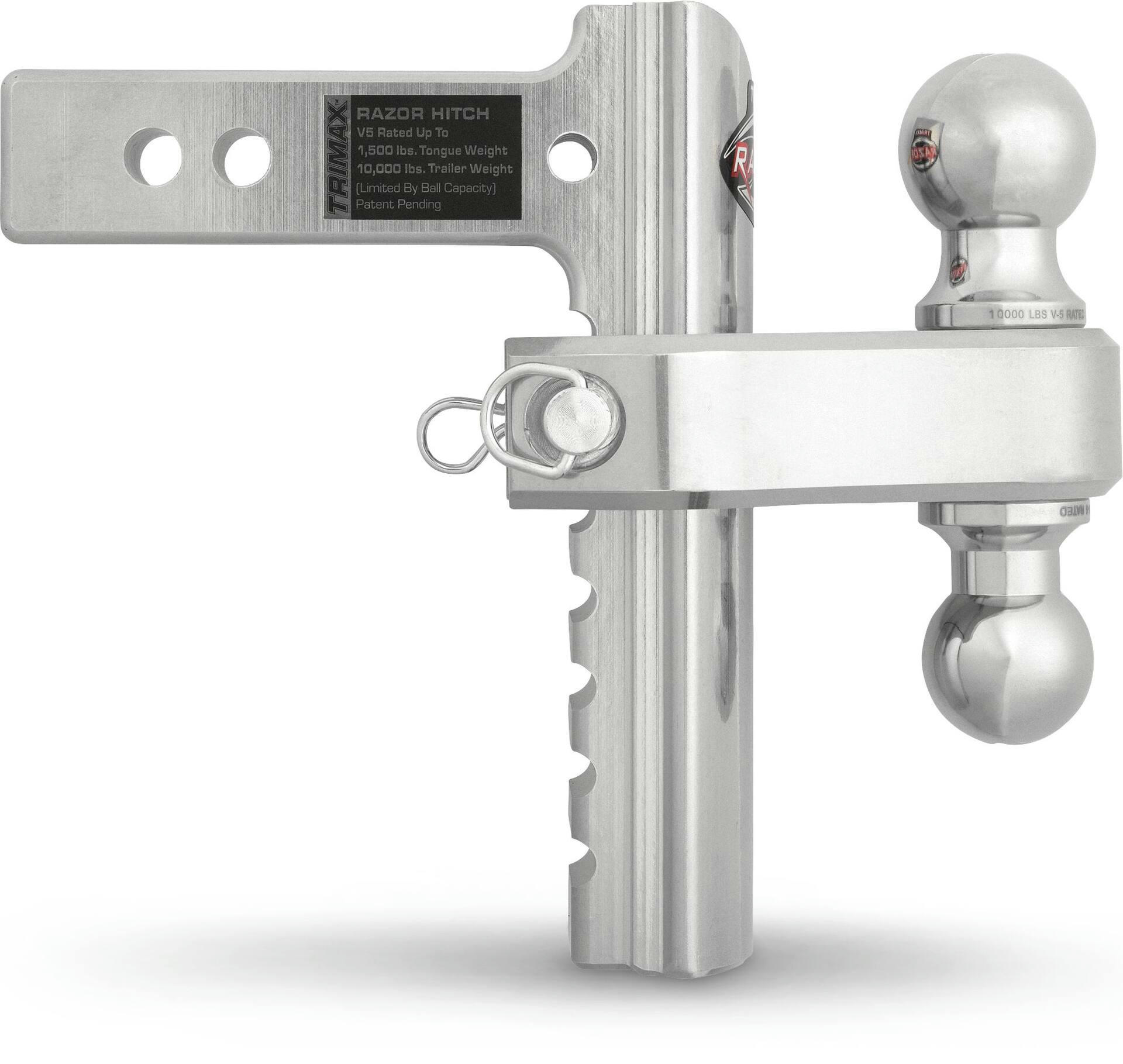 Trimax Razor RP Adjustable Tow Hitch, Aluminum, 8-in Drop