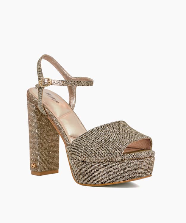 Mayci Bronze - Suede Platform Open Toe Sandals