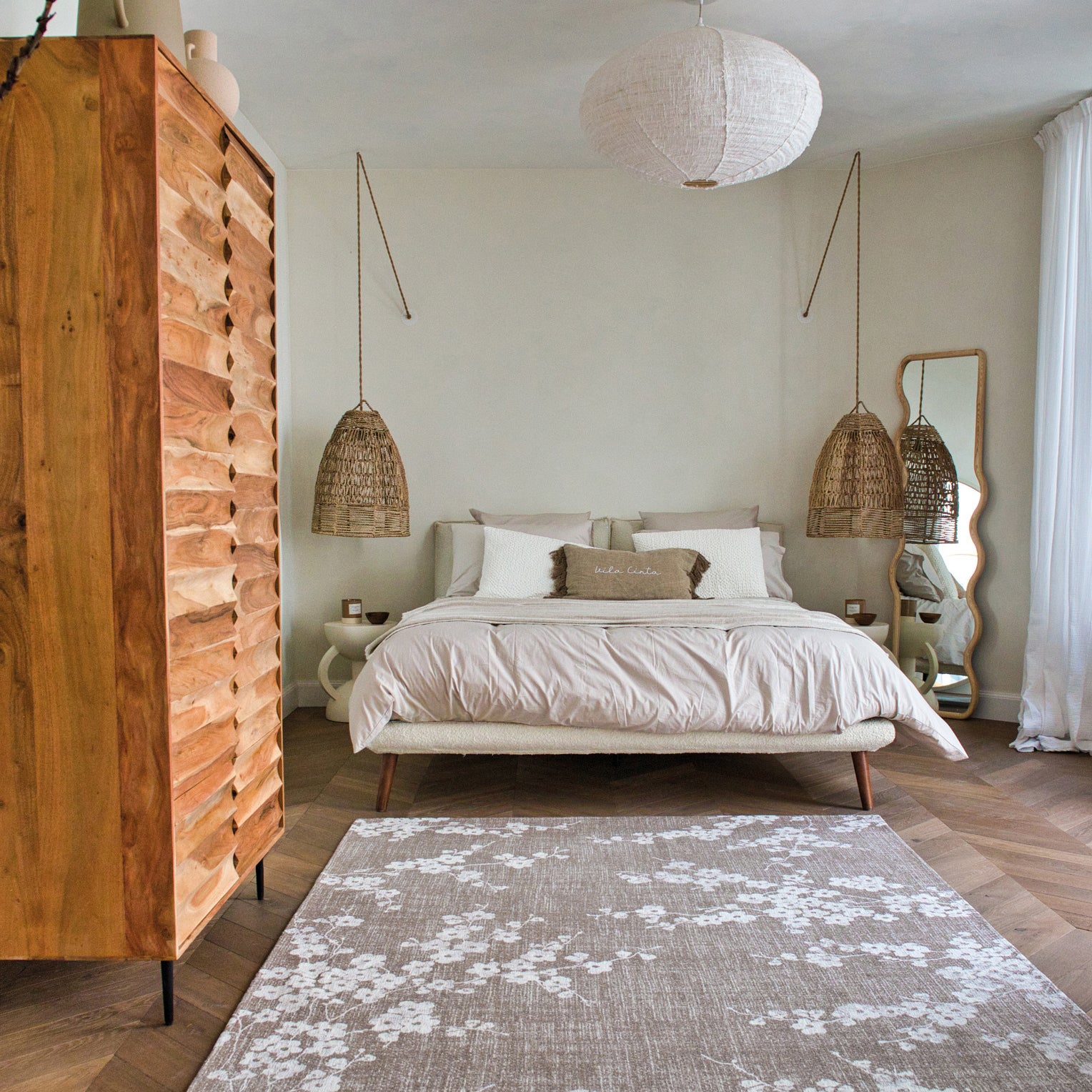 Louis de Poortere Sakura Vloerkleed 80 x 150 cm - Morning Mist