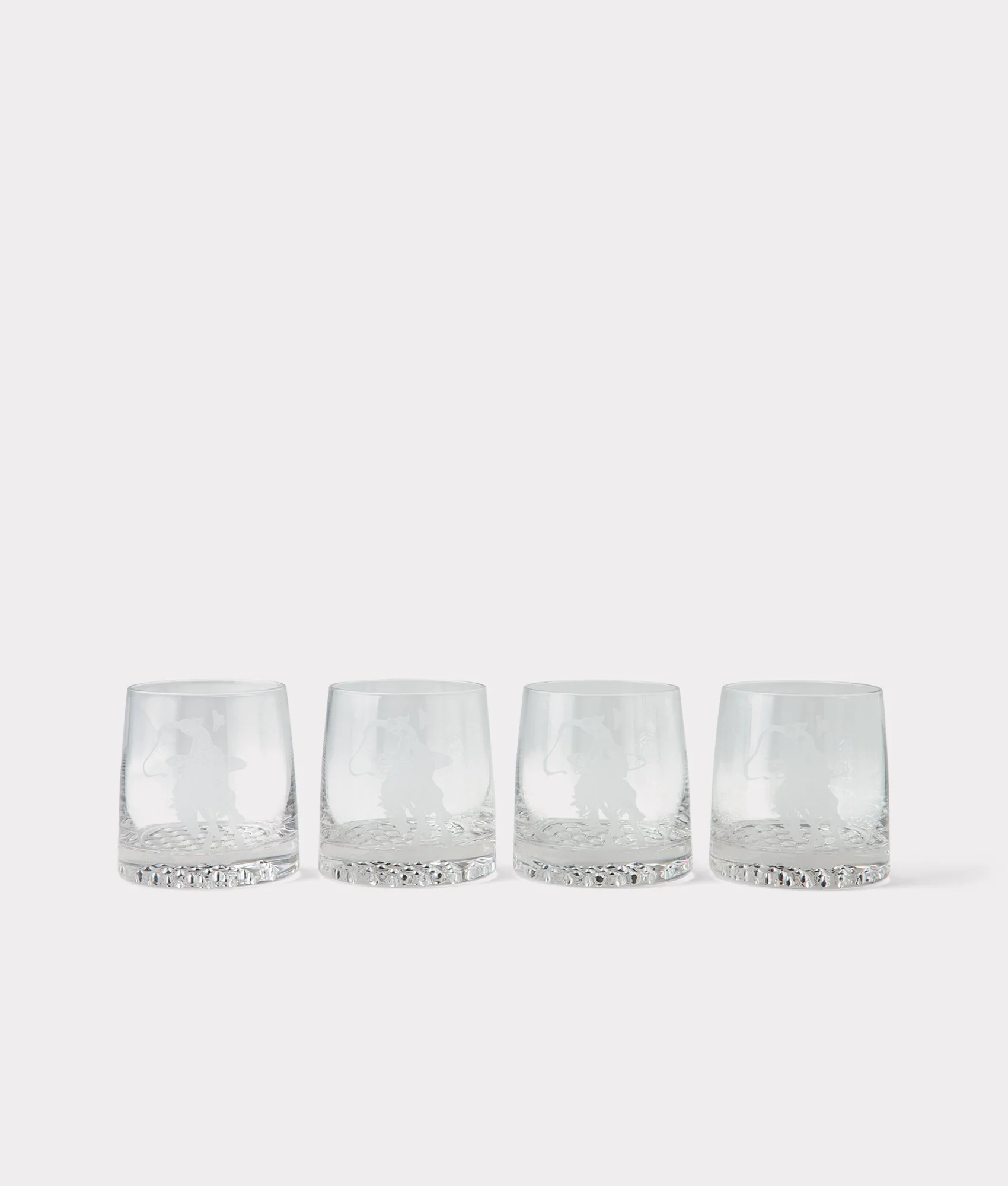 Saddle Bronc Glasses - Set of Four - White