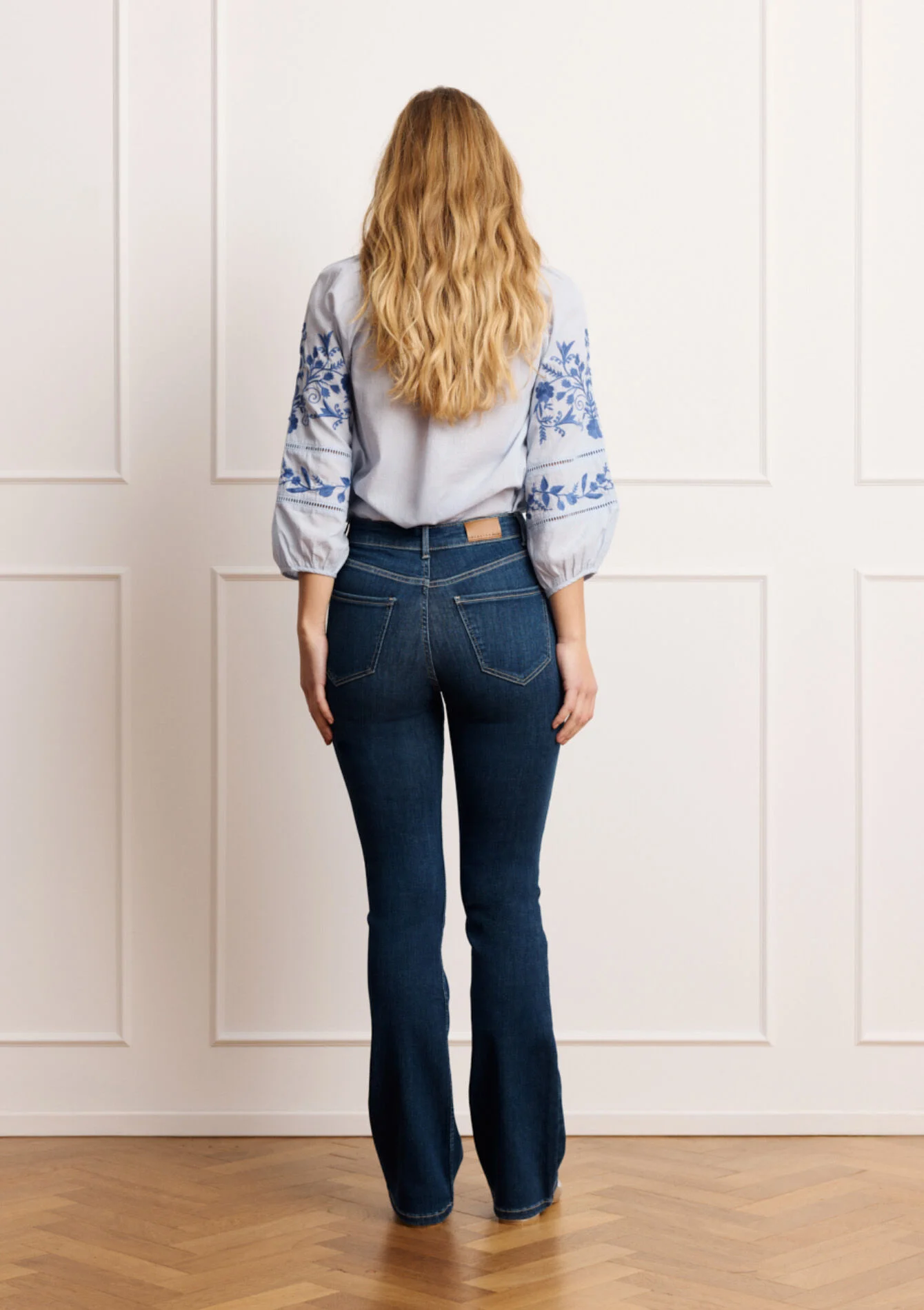 Bootcut jeans met hoge taille
