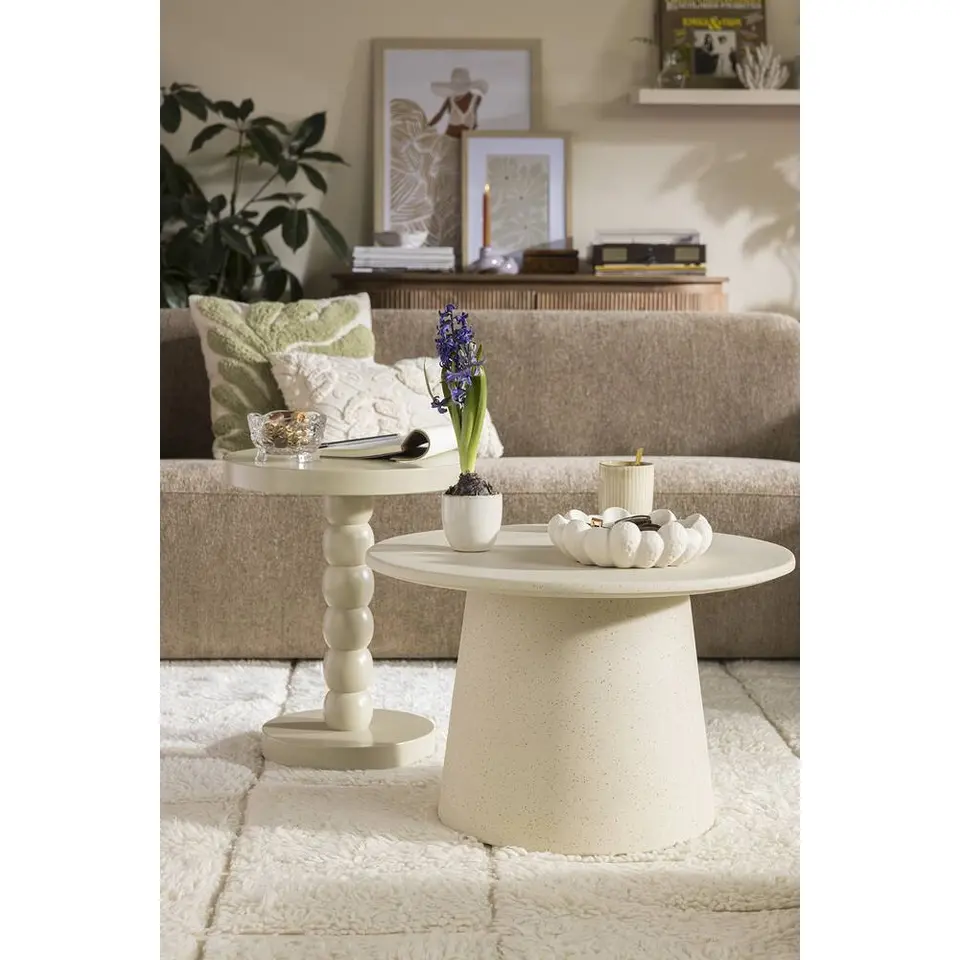 Bijzettafel Iris - taupe - 50x&Oslash;40 cm