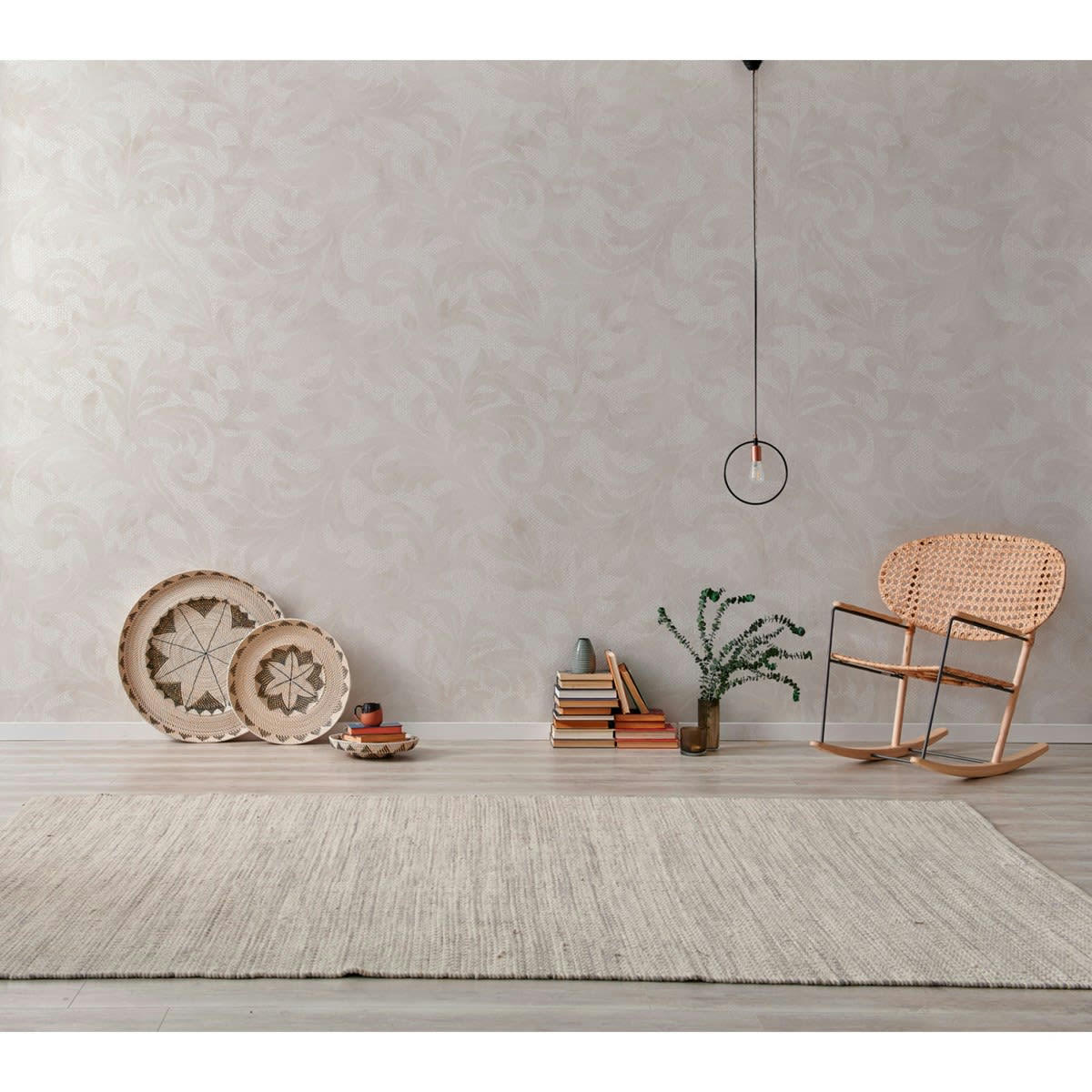 RAVENNE - Papier peint panoramique motif imprimé Beige 432x280cm