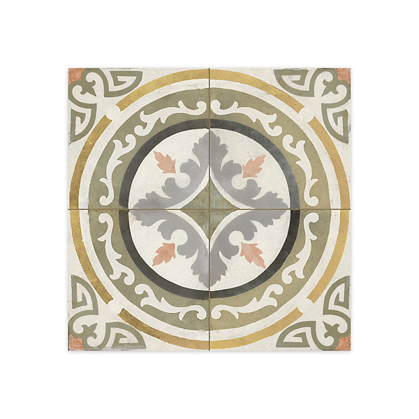 Carrelage Vintage effet Carreau ciment Multicolore Corduba 45x45x0,95 cm Florava - Sol et mur intérieur (vendu par carton de 1 m²)