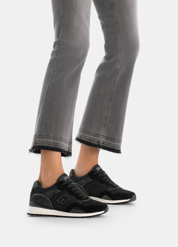 Sneakers glitter e mesh