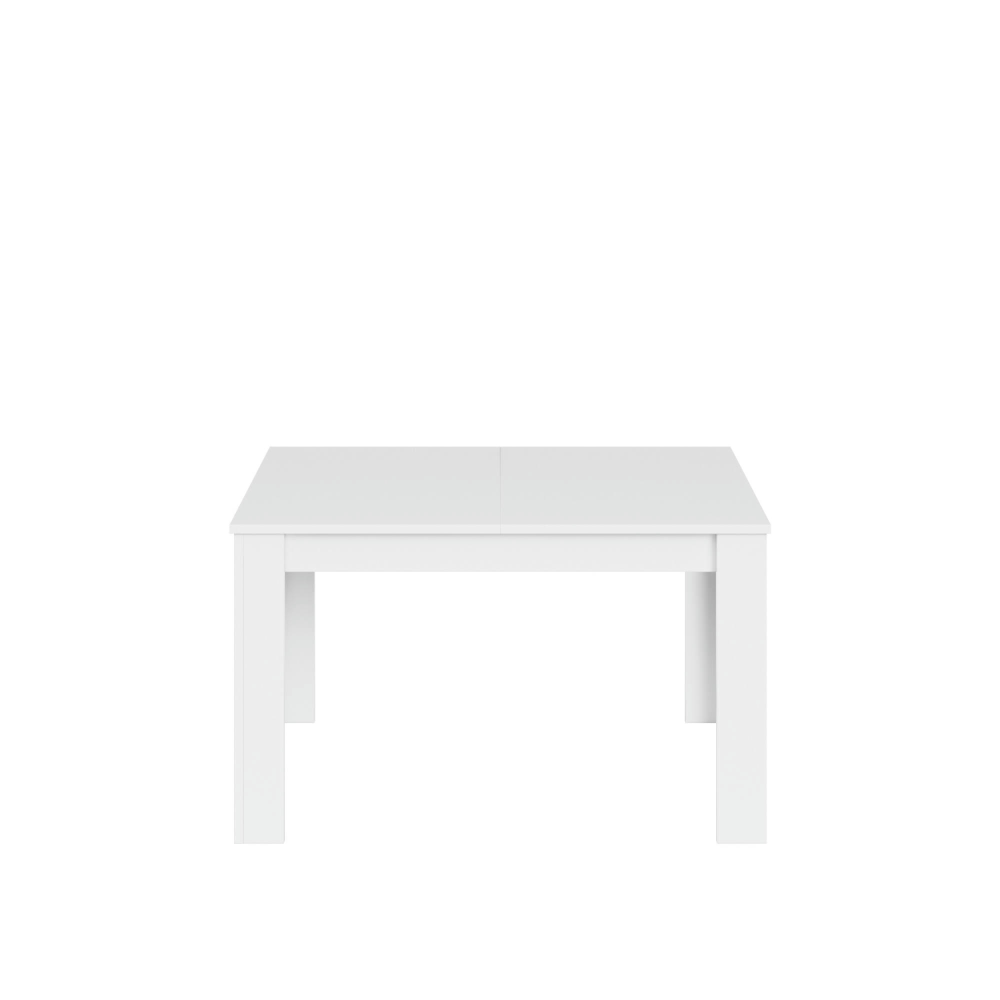MIDLAND - Table extensible effet bois 140/190x90 cm blanc brillant