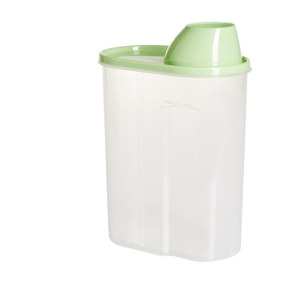 BoÎte alimentaire plastique transparent et vert 2,5L