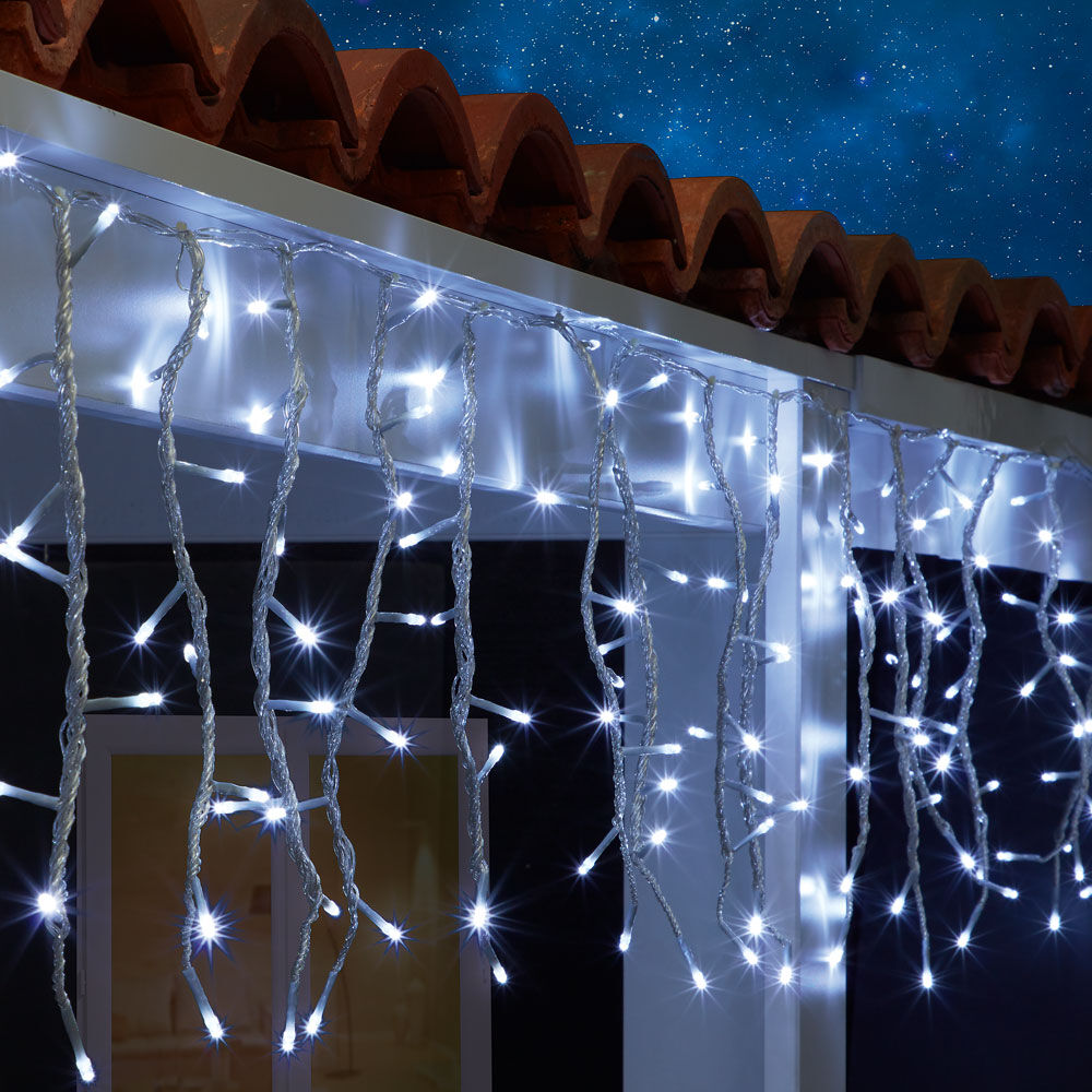 Bordure de toit lumineuse extérieur 192 LED blanches