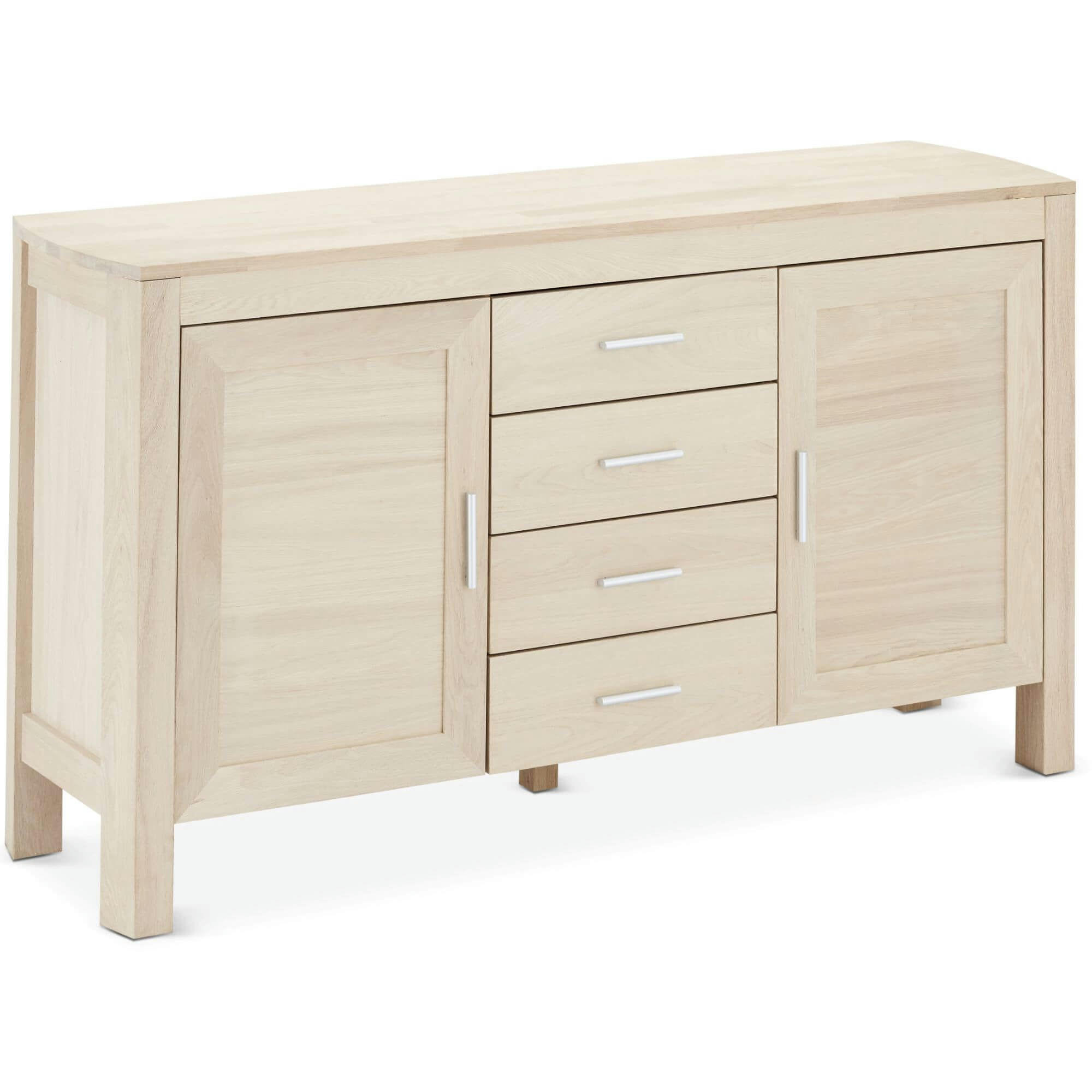 PARIS - Buffet 2 portes 4 tiroirs en chêne massif clair