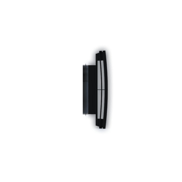 Bouche VMC noire carrée AUREA (sans manchette) - Diamètre (mm) 80