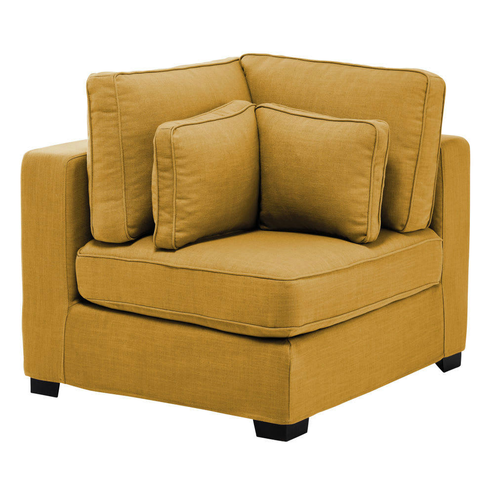 Milano - Angle pour canapé modulable jaune moutarde