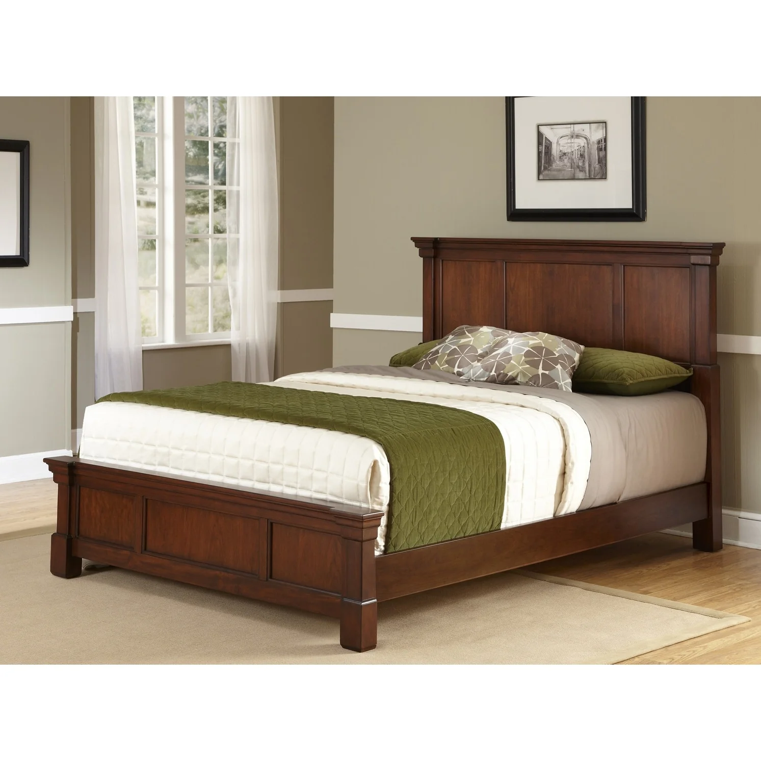 2-Piece Aspen Queen Bed with Nightstand Set by homestyles