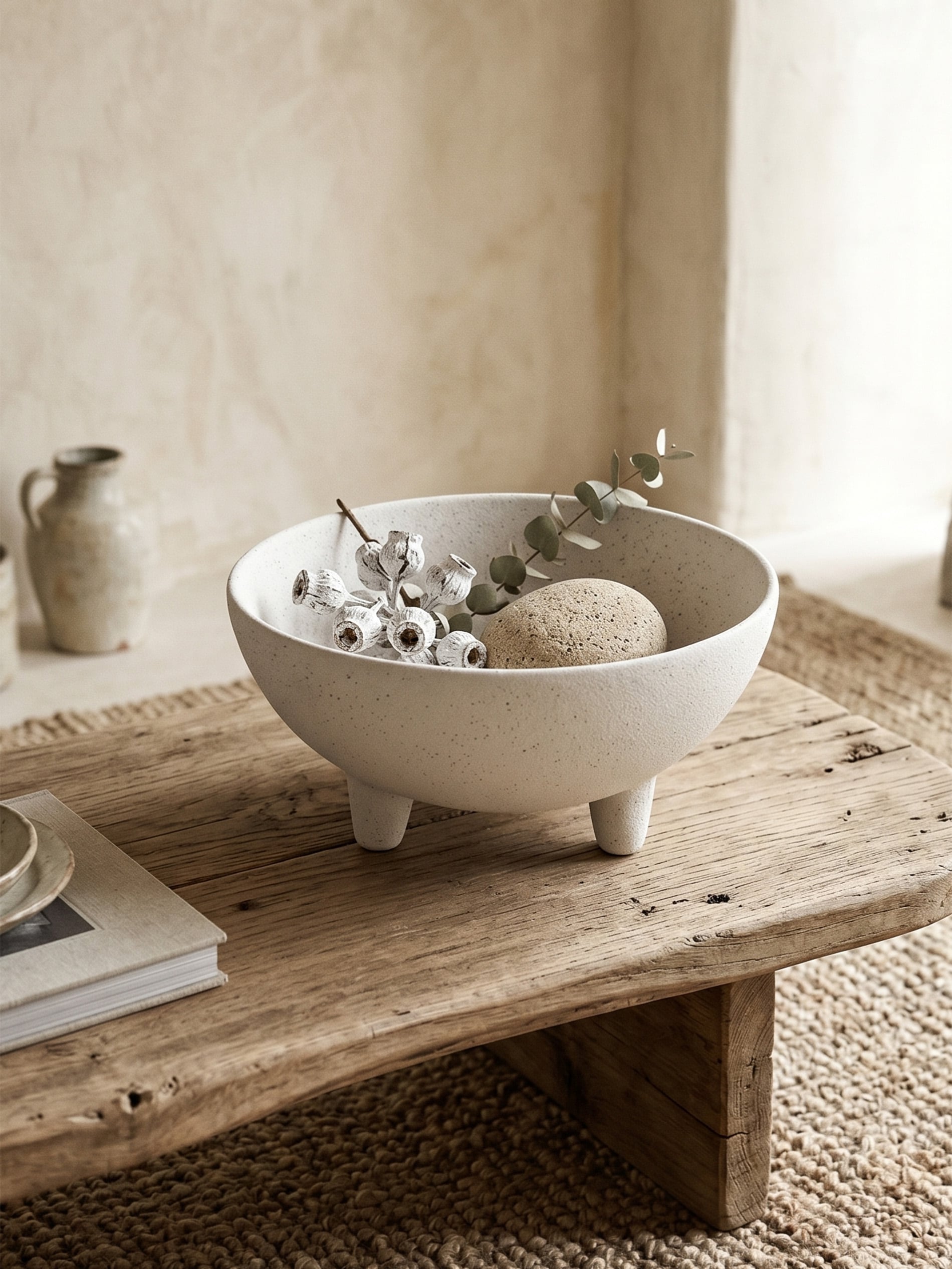 Ceramiczna misa dekoracyjna z nakrapianym wzorem