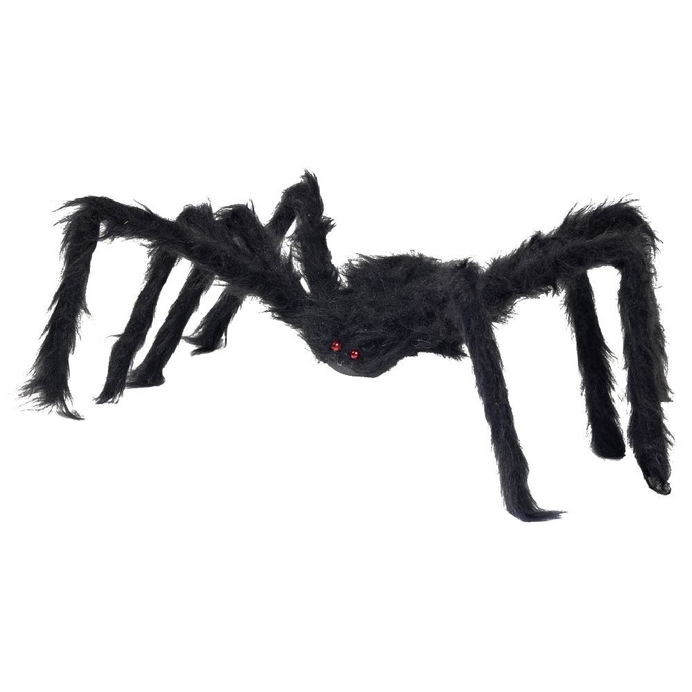 Déco Halloween araignée noire 75cm