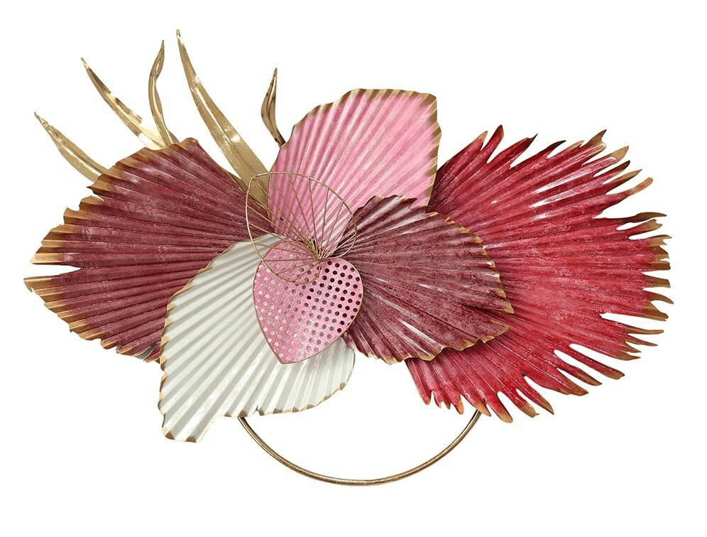 CASSIS - Décoration murale en métal feuille colorée 113x72x9