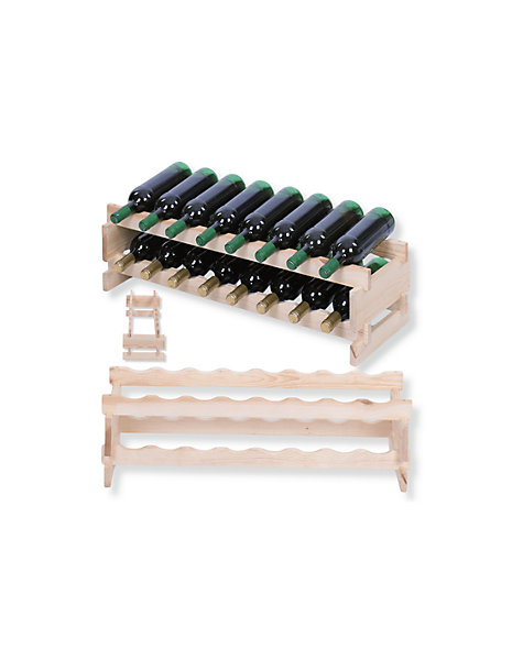 Etagere A Vin Modulable 2 Rayons De 8 Bouteilles /