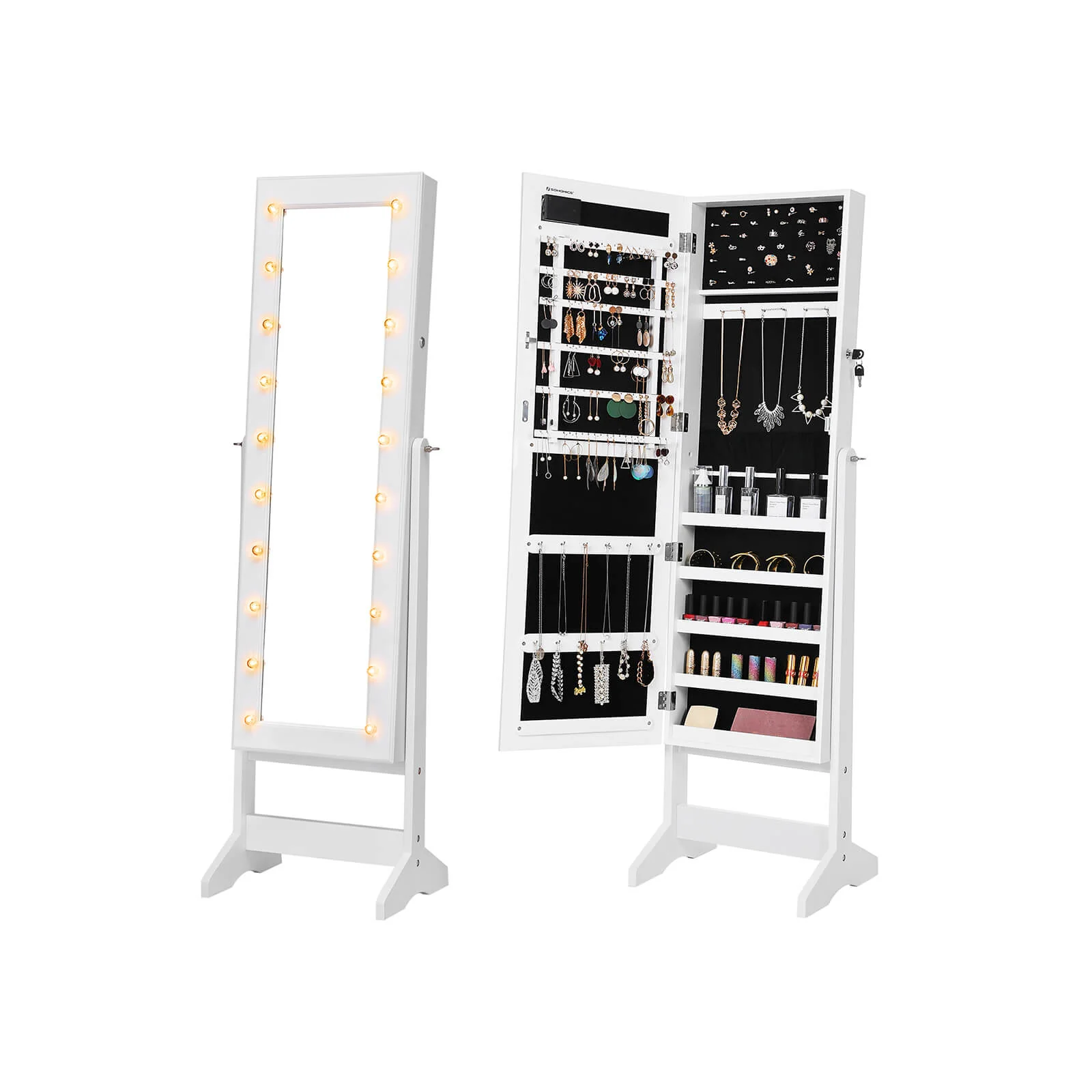 Armoire à bijoux LED
