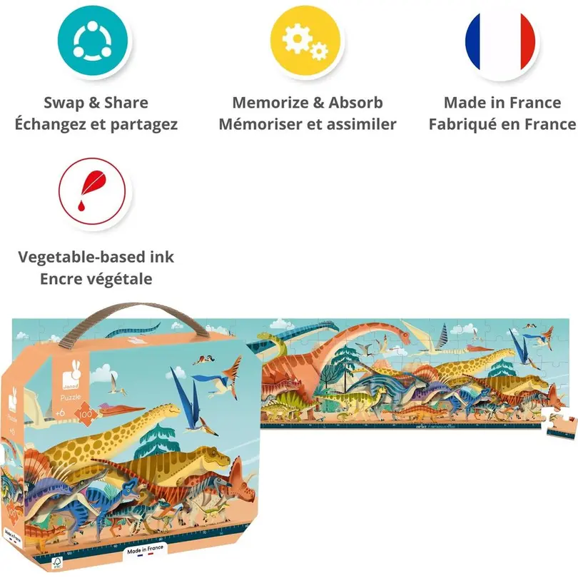 Puzzle 100-teilig Dino Panorama