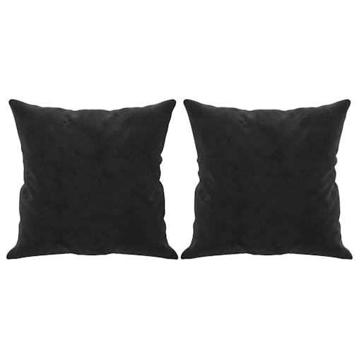 NNEVL 3-Seater Sofa with Throw Pillows Black 180 cm Velvet