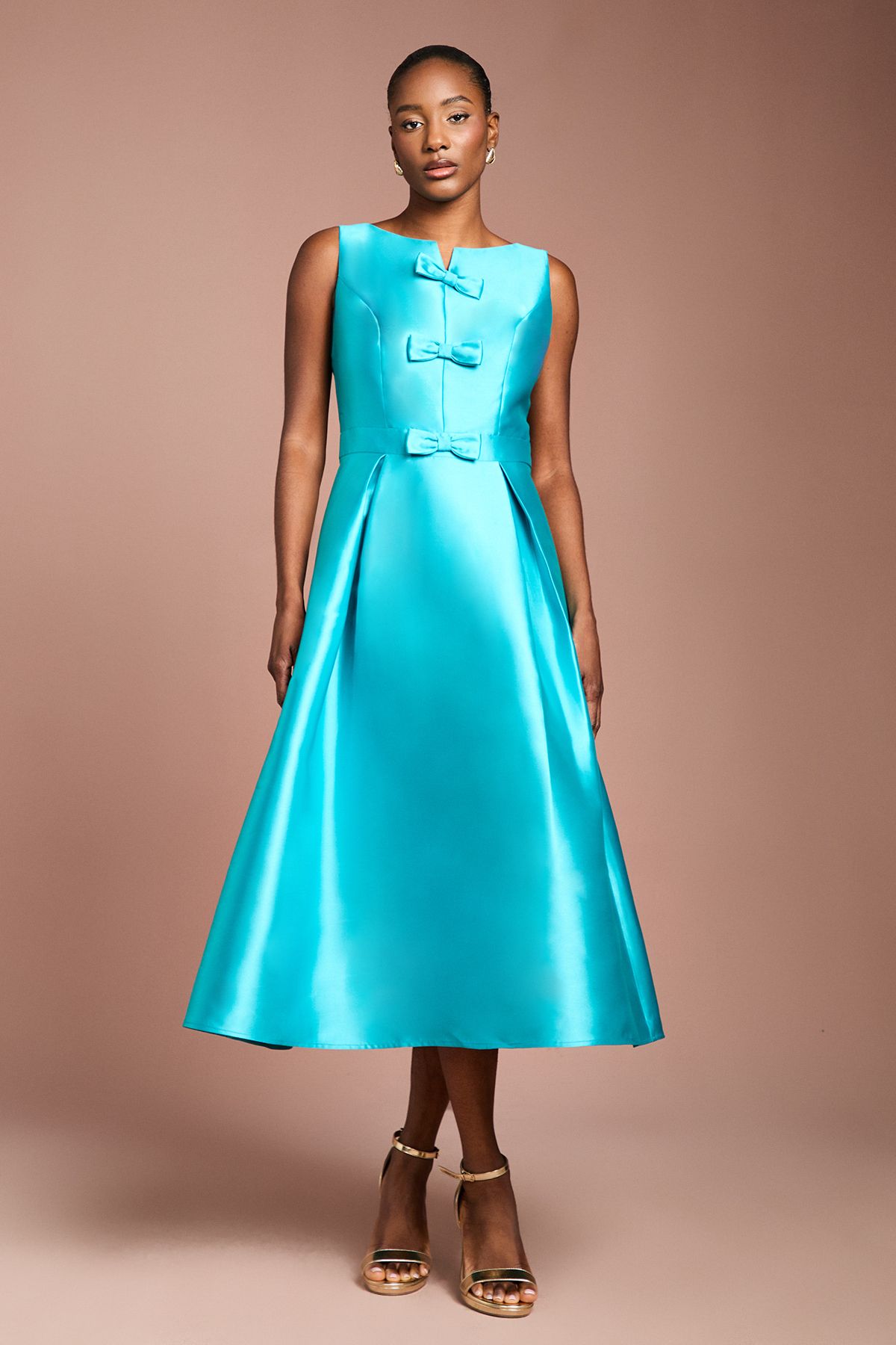 Coast Bow Detail Full Skirt Midi Dress