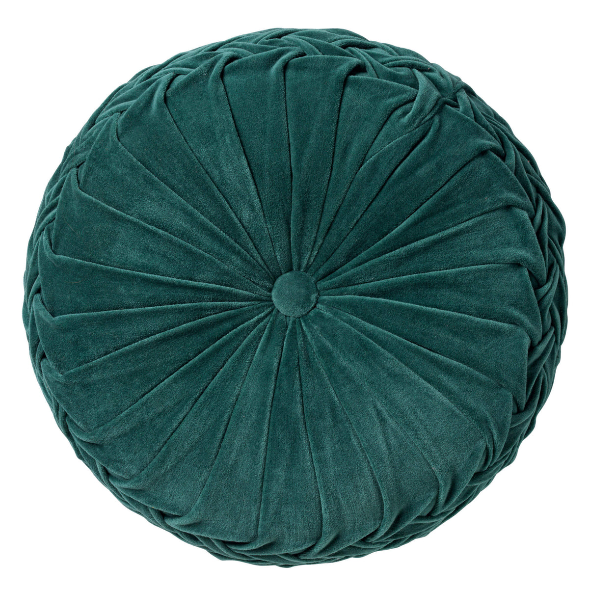 KAJA - sierkussen Ø40 cm - rond - velvet - Sagebrush Green - groen