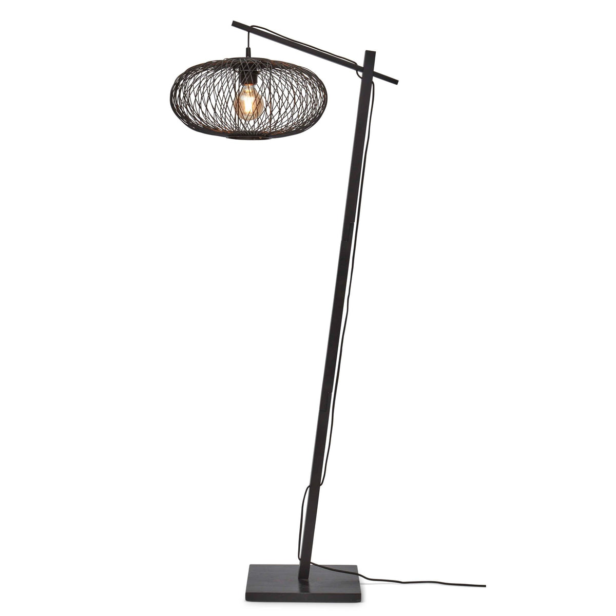 GOOD&MOJO vloerlamp Cango - zwart - Ø40cm