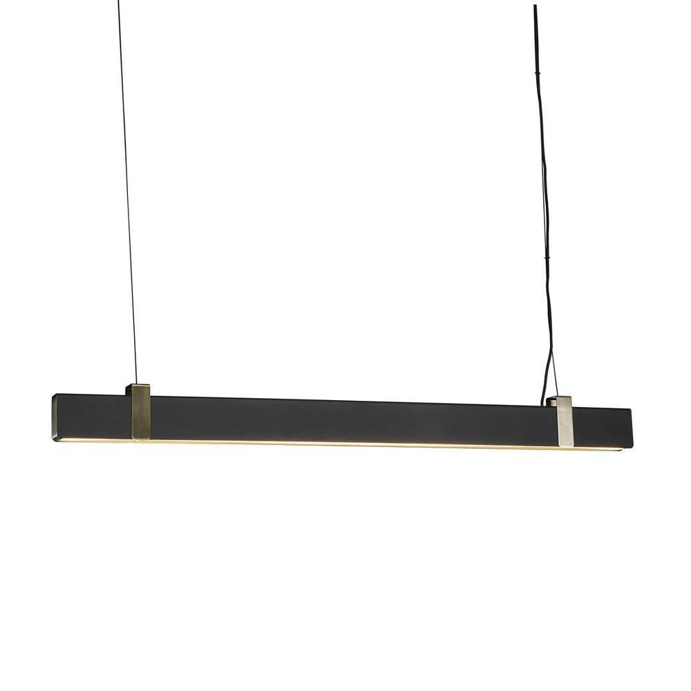 LILT - Suspension led noir 27W avec structure linéaire rectangulaire en métal