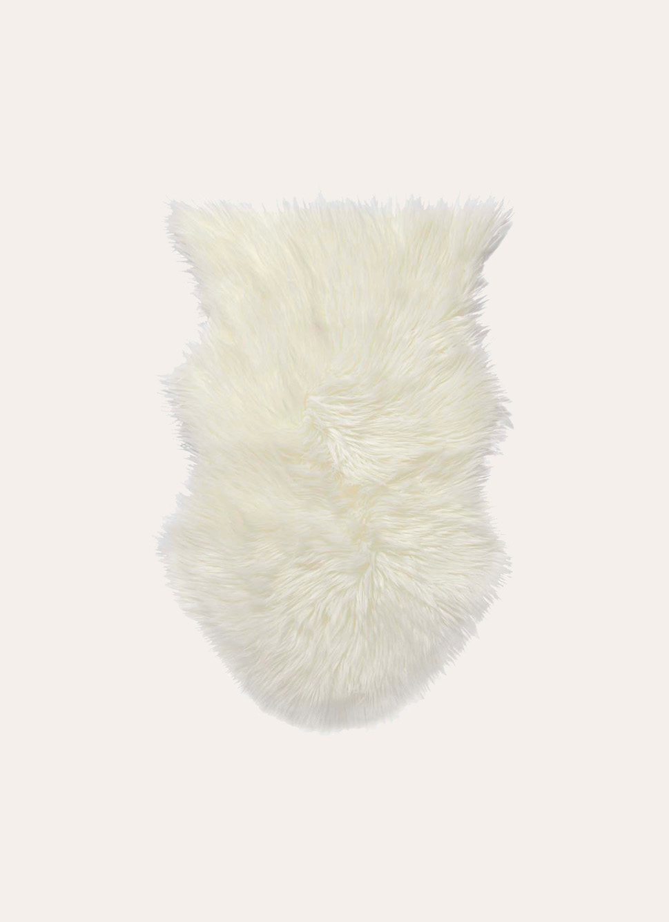 PETIT TAPIS EFFET PEAU DE MOUTON BLANC