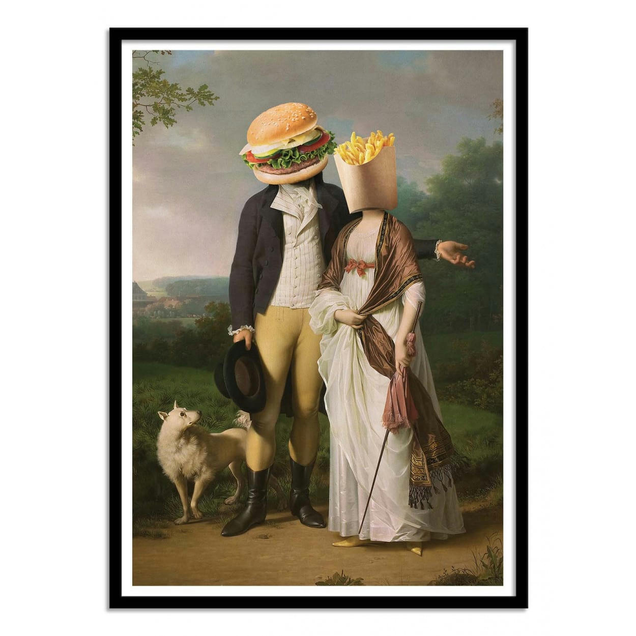 JONAS LOOSE - THE PERFECT MATCH - Affiche d'art avec Cadre bois noir - 50 x 70 cm