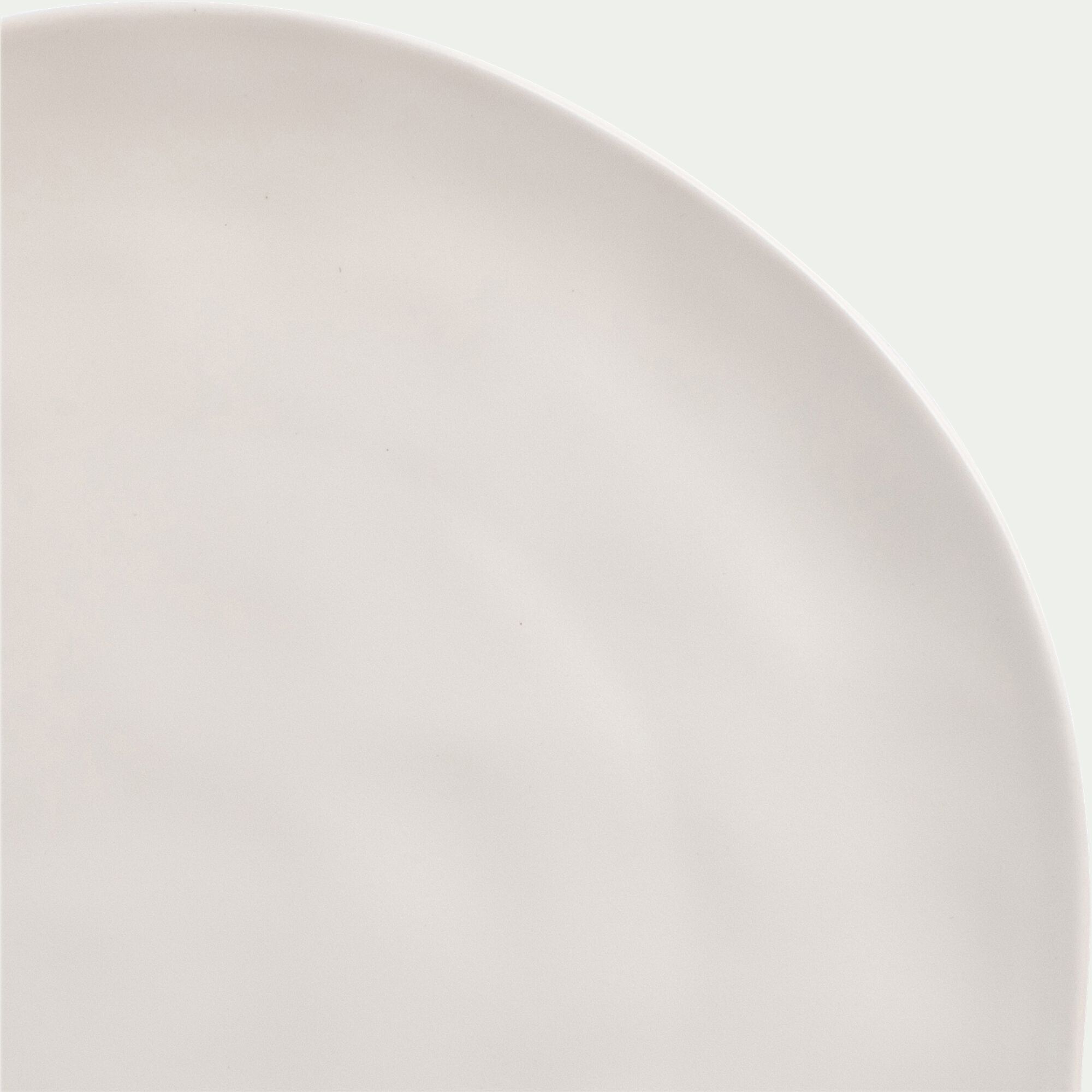 MELIHA - Assiette à dessert ondulée en faïence D20cm - blanc ventoux