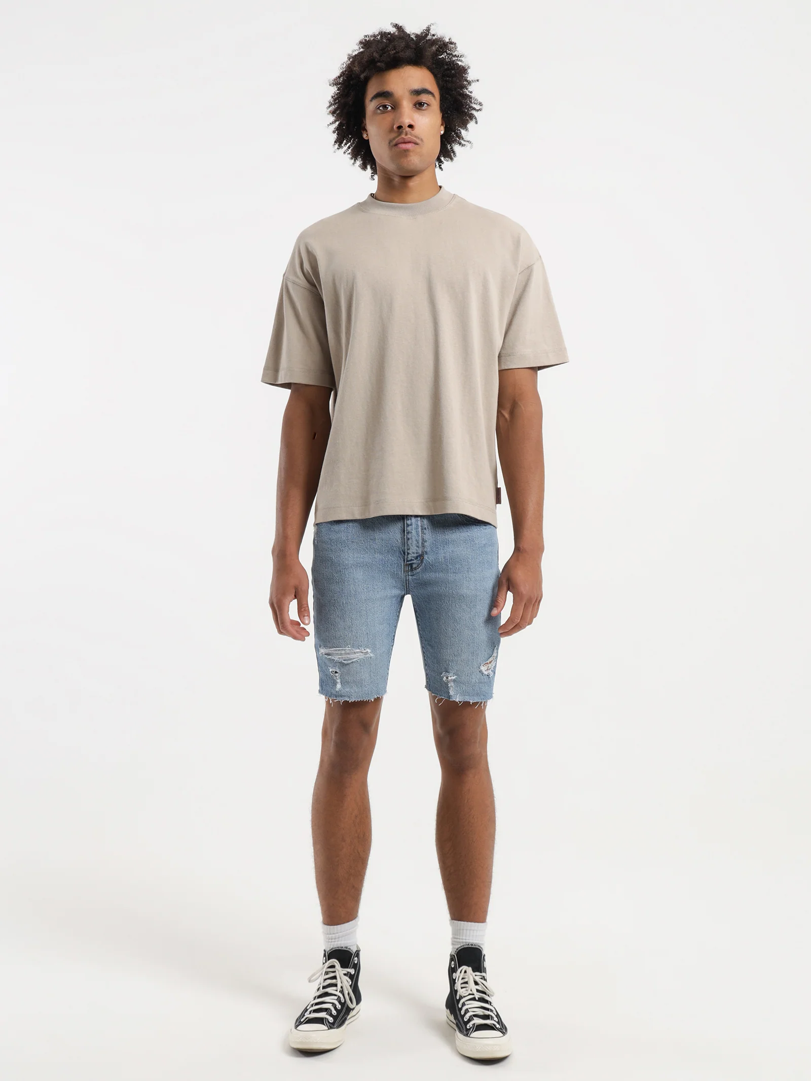 A Dropped Skinny Shorts