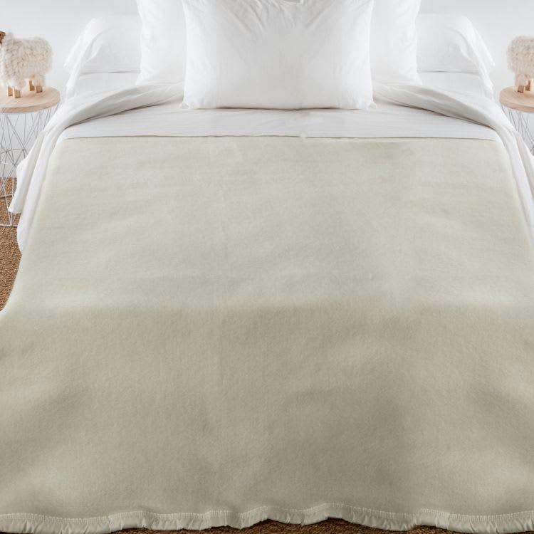 VOLTA500 - Couverture double face en 100% laine naturel 240 x 220
