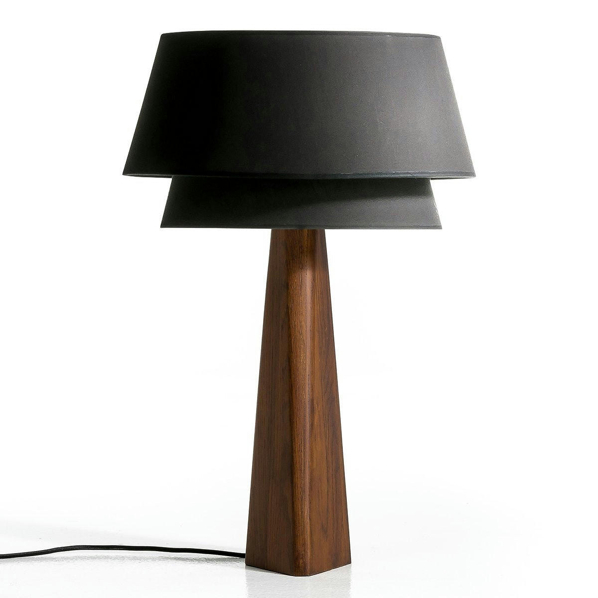 Pied de lampe chêne teinté noyer, Nestwood